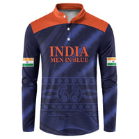 India Cricket World Cup 2024 Button Sweatshirt Men In Blue Make Champions LT9 - Wonder Print Shop
