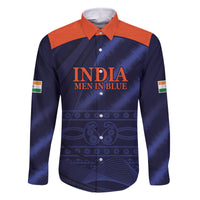 India Cricket World Cup 2024 Family Matching Off Shoulder Short Dress and Hawaiian Shirt Men In Blue Make Champions LT9 - Wonder Print Shop