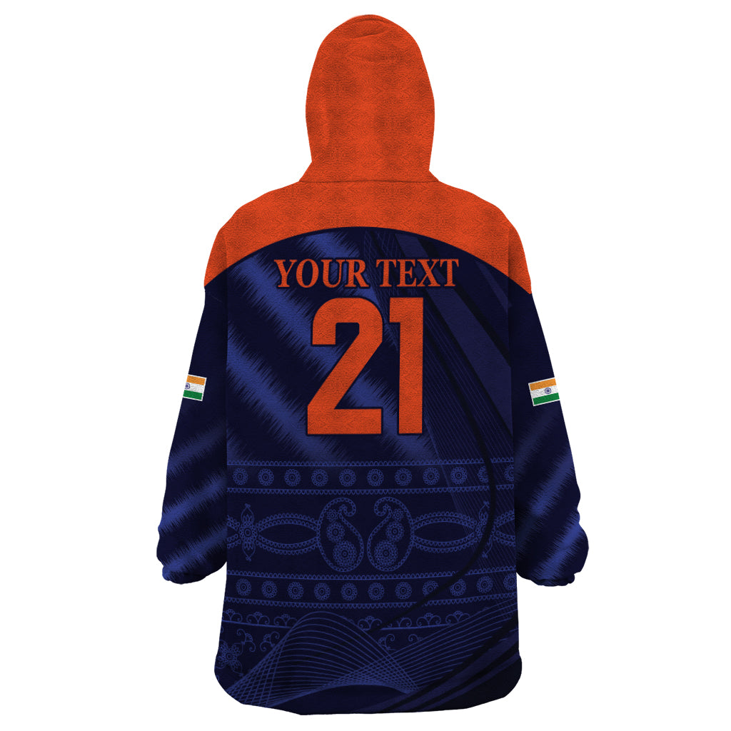 India Cricket World Cup 2024 Wearable Blanket Hoodie Men In Blue Make Champions - Wonder Print Shop