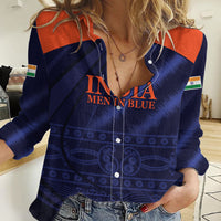 India Cricket World Cup 2024 Women Casual Shirt Men In Blue Make Champions - Wonder Print Shop