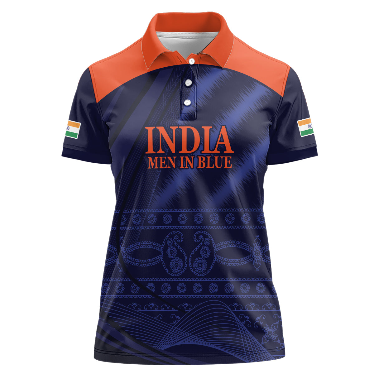 India Cricket World Cup 2024 Women Polo Shirt Men In Blue Make Champions - Wonder Print Shop