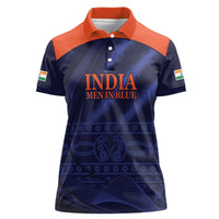 India Cricket World Cup 2024 Women Polo Shirt Men In Blue Make Champions - Wonder Print Shop