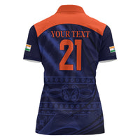India Cricket World Cup 2024 Women Polo Shirt Men In Blue Make Champions - Wonder Print Shop