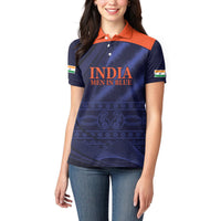 India Cricket World Cup 2024 Women Polo Shirt Men In Blue Make Champions - Wonder Print Shop