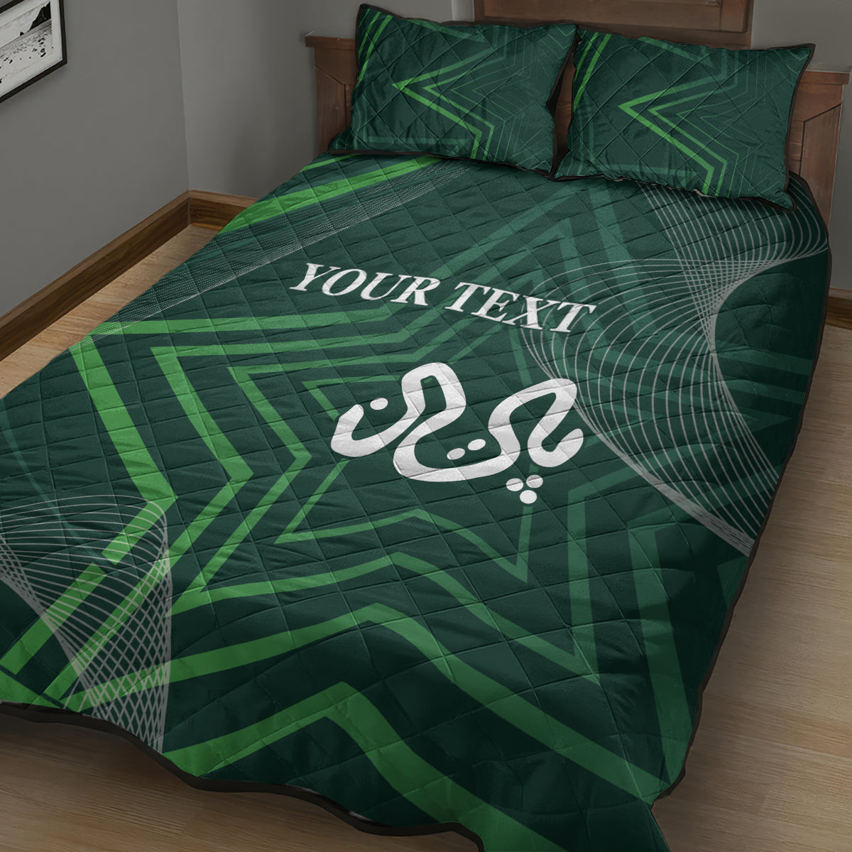 Pakistan Cricket World Cup 2024 Quilt Bed Set Shaheens Make Champions - Wonder Print Shop