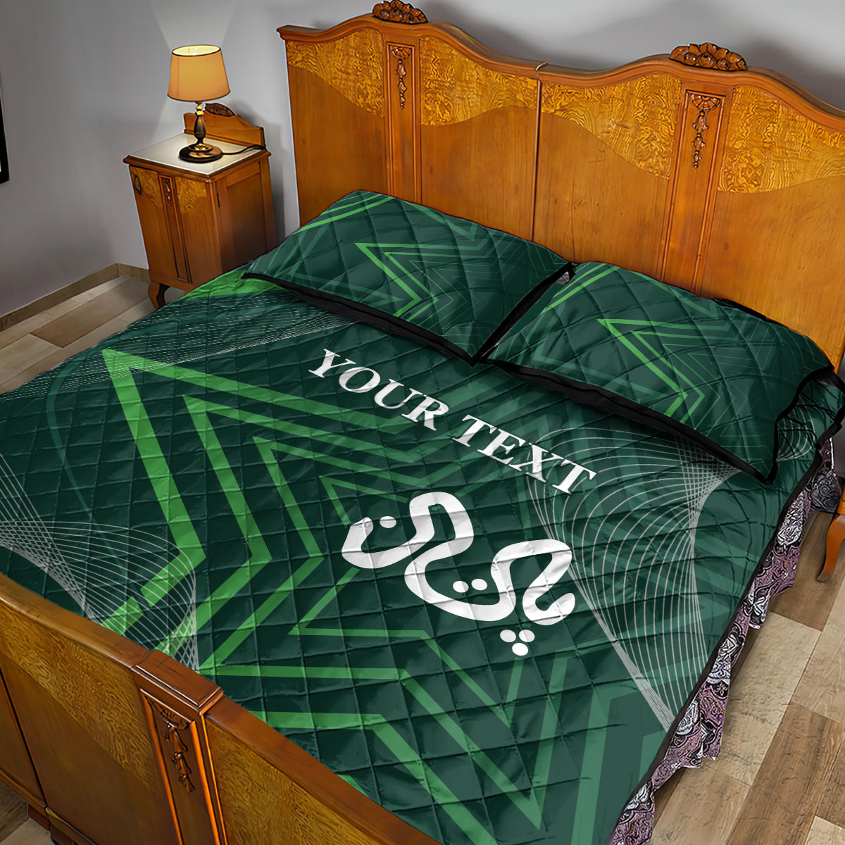 Pakistan Cricket World Cup 2024 Quilt Bed Set Shaheens Make Champions - Wonder Print Shop