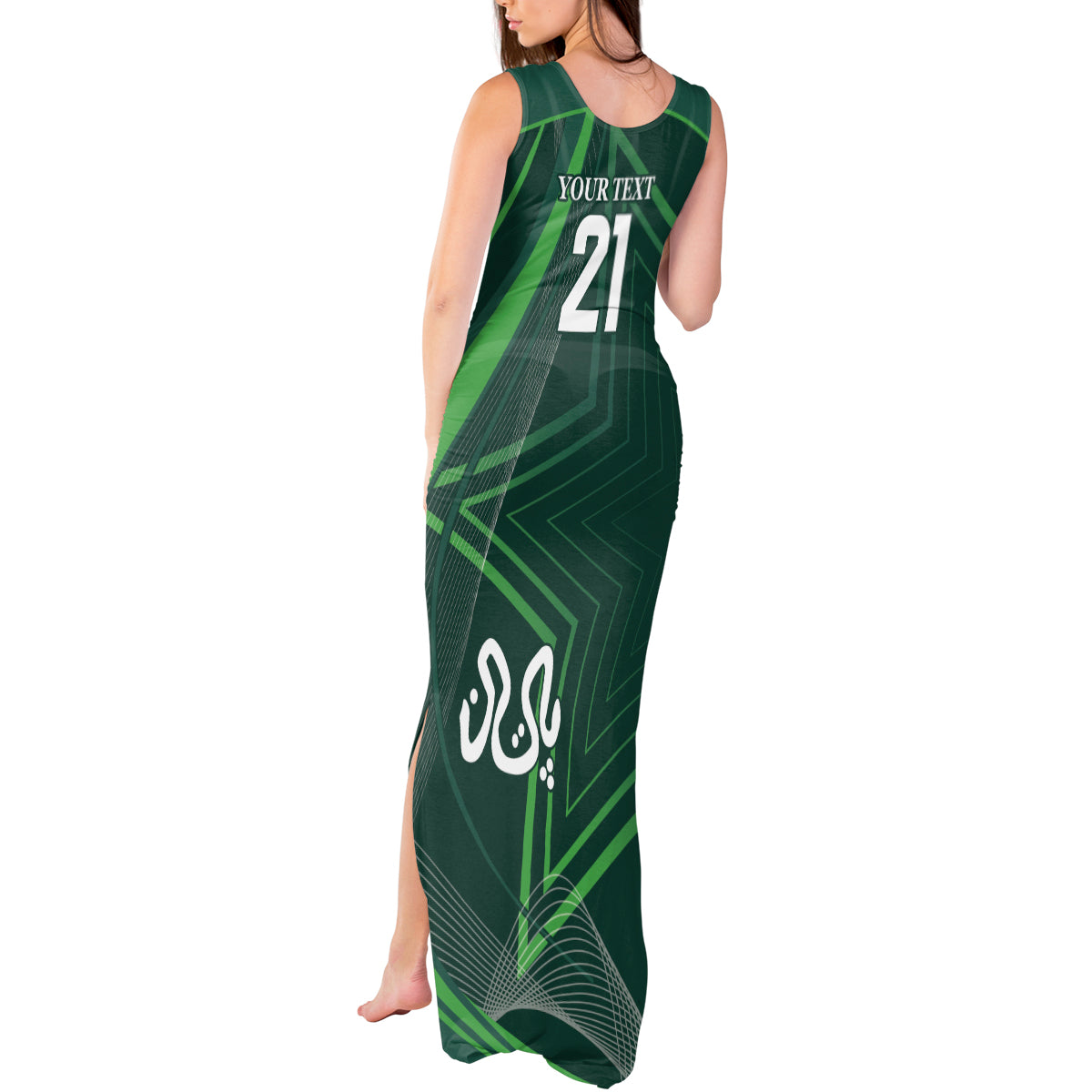 Pakistan Cricket World Cup 2024 Tank Maxi Dress Shaheens Make Champions - Wonder Print Shop