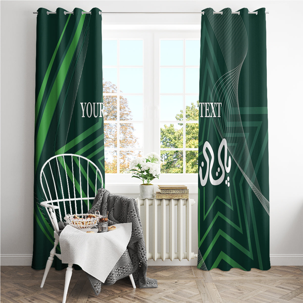 Pakistan Cricket World Cup 2024 Window Curtain Shaheens Make Champions - Wonder Print Shop