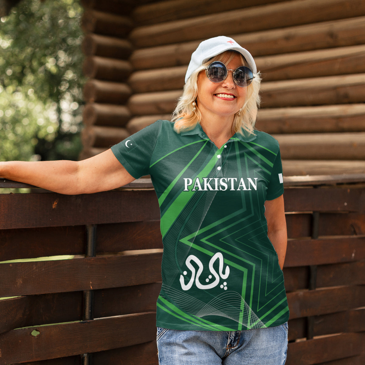 Pakistan Cricket World Cup 2024 Women Polo Shirt Shaheens Make Champions - Wonder Print Shop