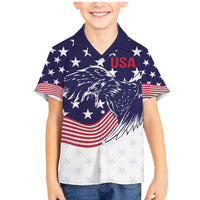 United States Cricket World Cup 2024 Family Matching Mermaid Dress and Hawaiian Shirt USA Badge Eagle Make Champions LT9 - Wonder Print Shop