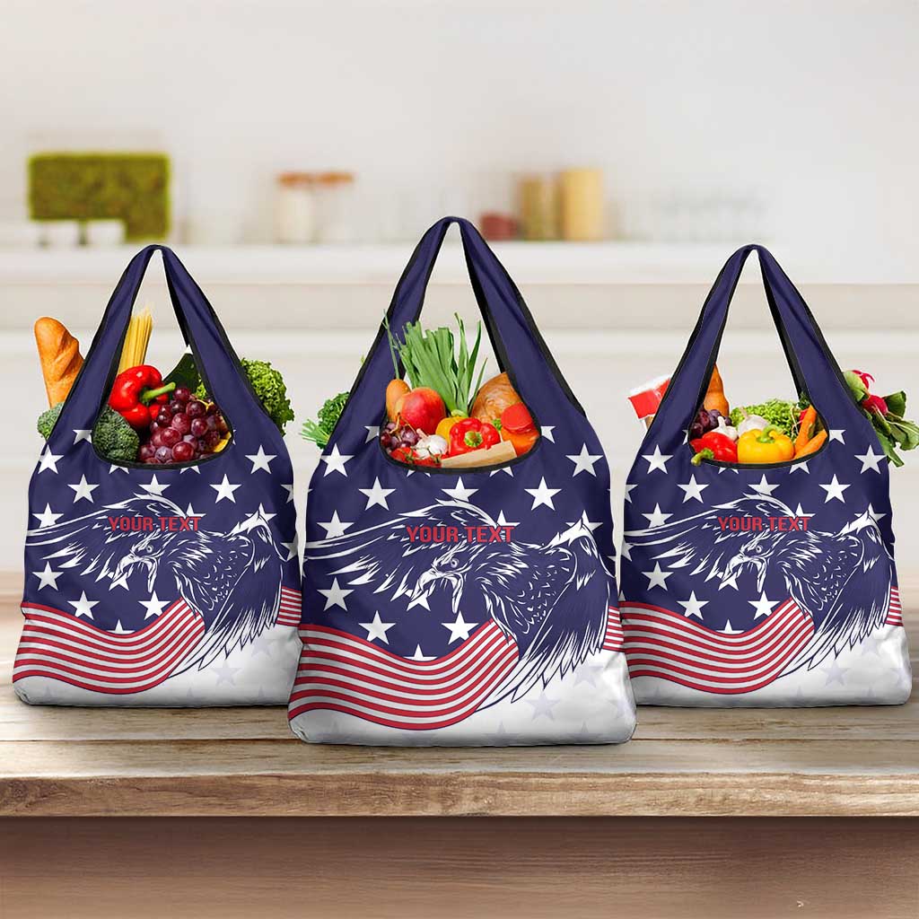 United States Cricket World Cup Grocery Bag USA Badge Eagle Make Champions