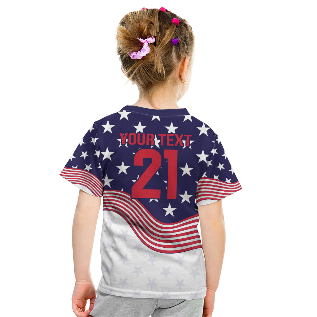 United States Cricket World Cup 2024 Kid T Shirt USA Badge Eagle Make Champions - Wonder Print Shop