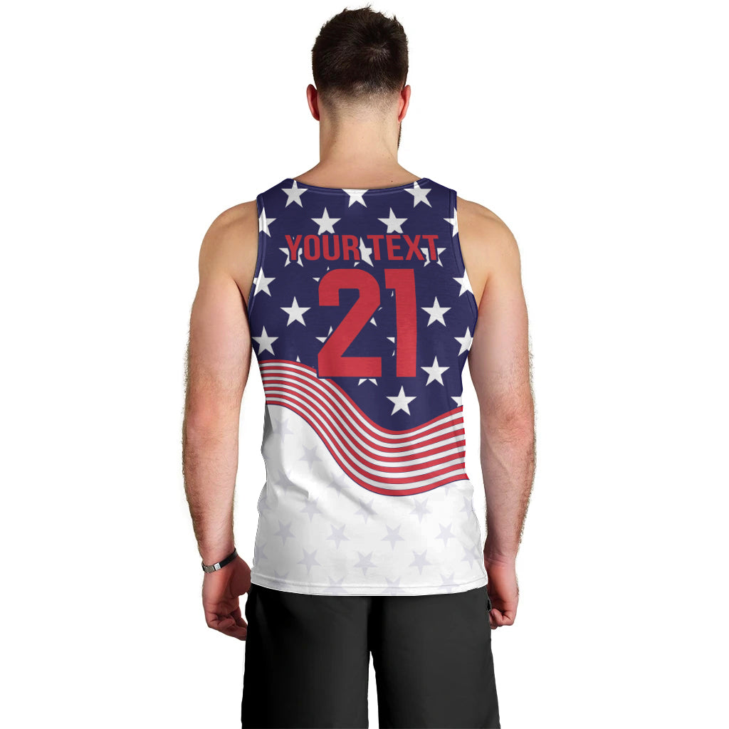 United States Cricket World Cup 2024 Men Tank Top USA Badge Eagle Make Champions - Wonder Print Shop