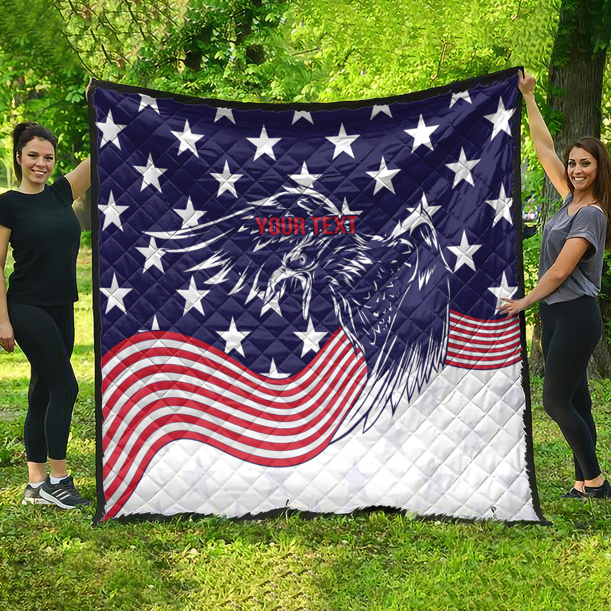 United States Cricket World Cup 2024 Quilt USA Badge Eagle Make Champions - Wonder Print Shop