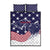 United States Cricket World Cup 2024 Quilt Bed Set USA Badge Eagle Make Champions - Wonder Print Shop