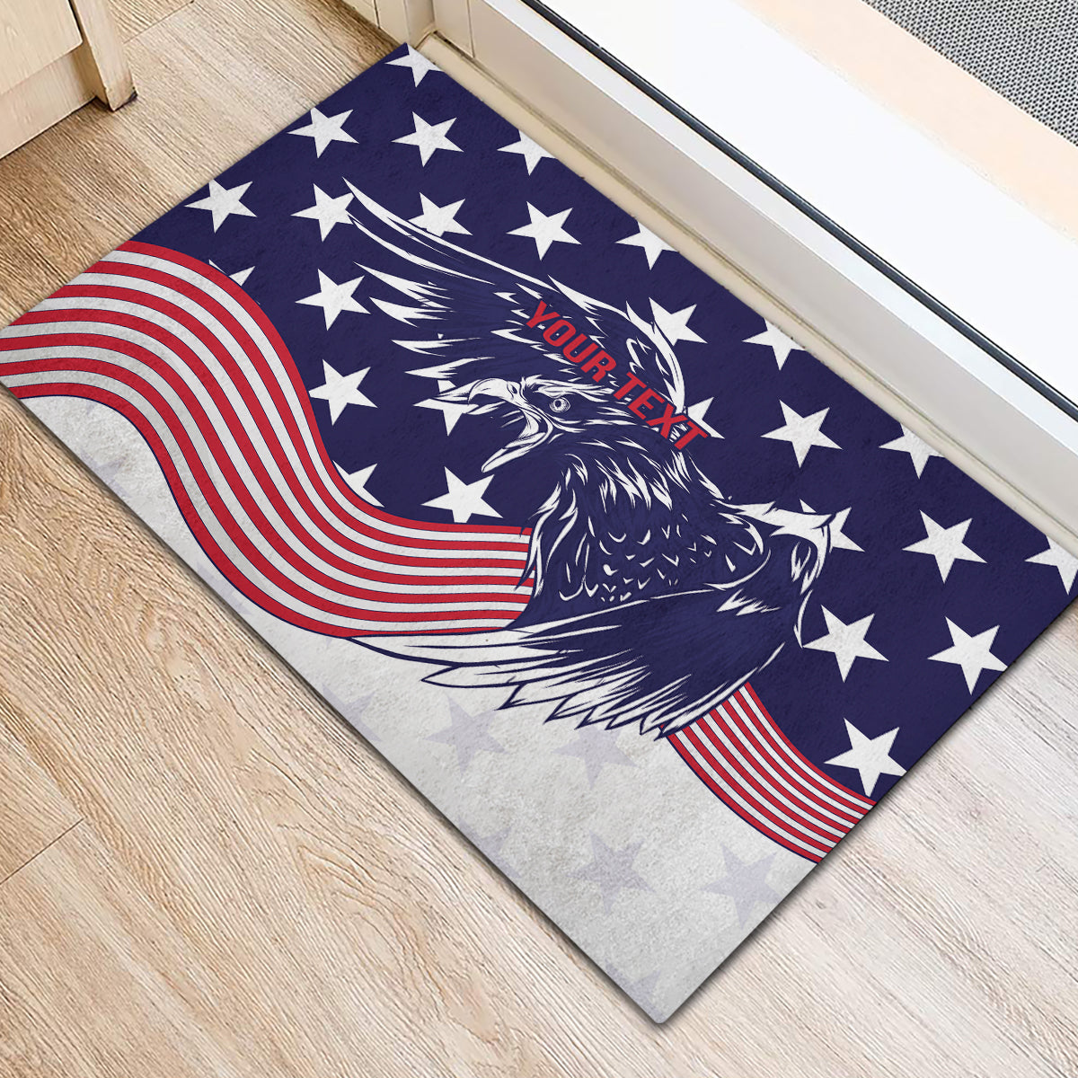United States Cricket World Cup 2024 Rubber Doormat USA Badge Eagle Make Champions - Wonder Print Shop