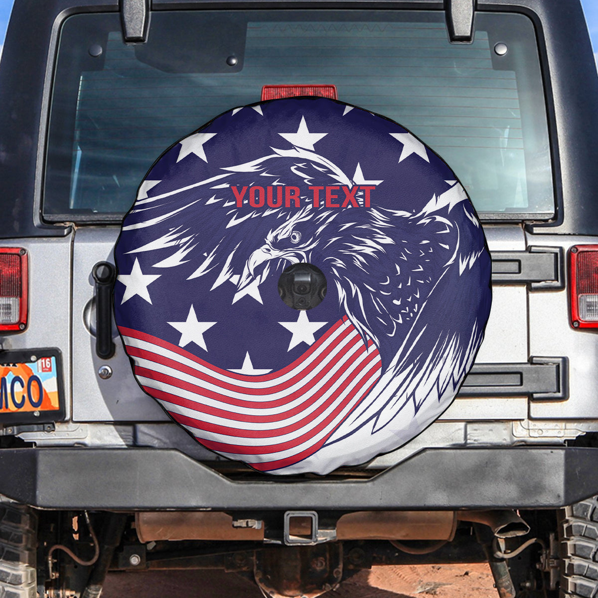 United States Cricket World Cup 2024 Spare Tire Cover USA Badge Eagle Make Champions - Wonder Print Shop