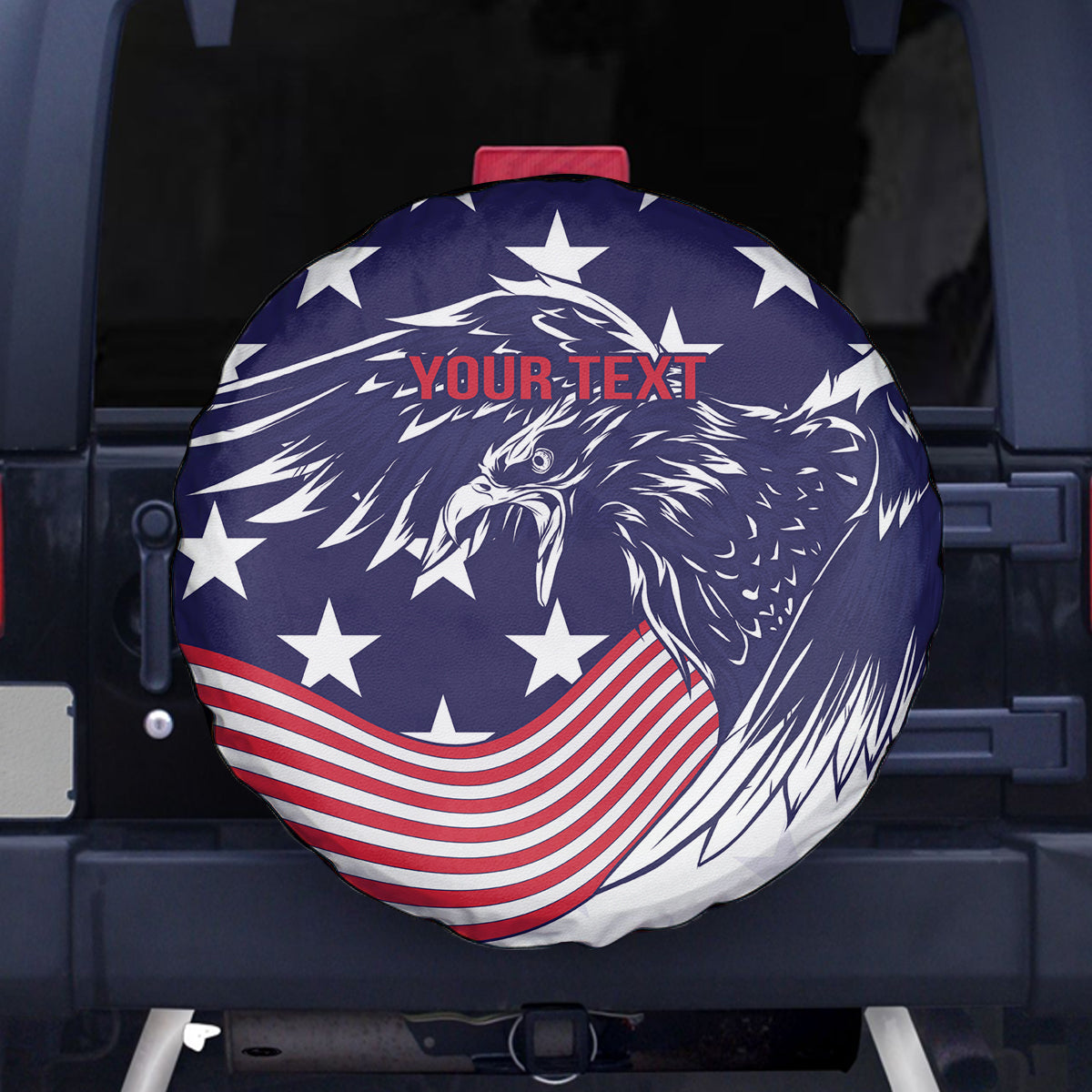United States Cricket World Cup 2024 Spare Tire Cover USA Badge Eagle Make Champions - Wonder Print Shop