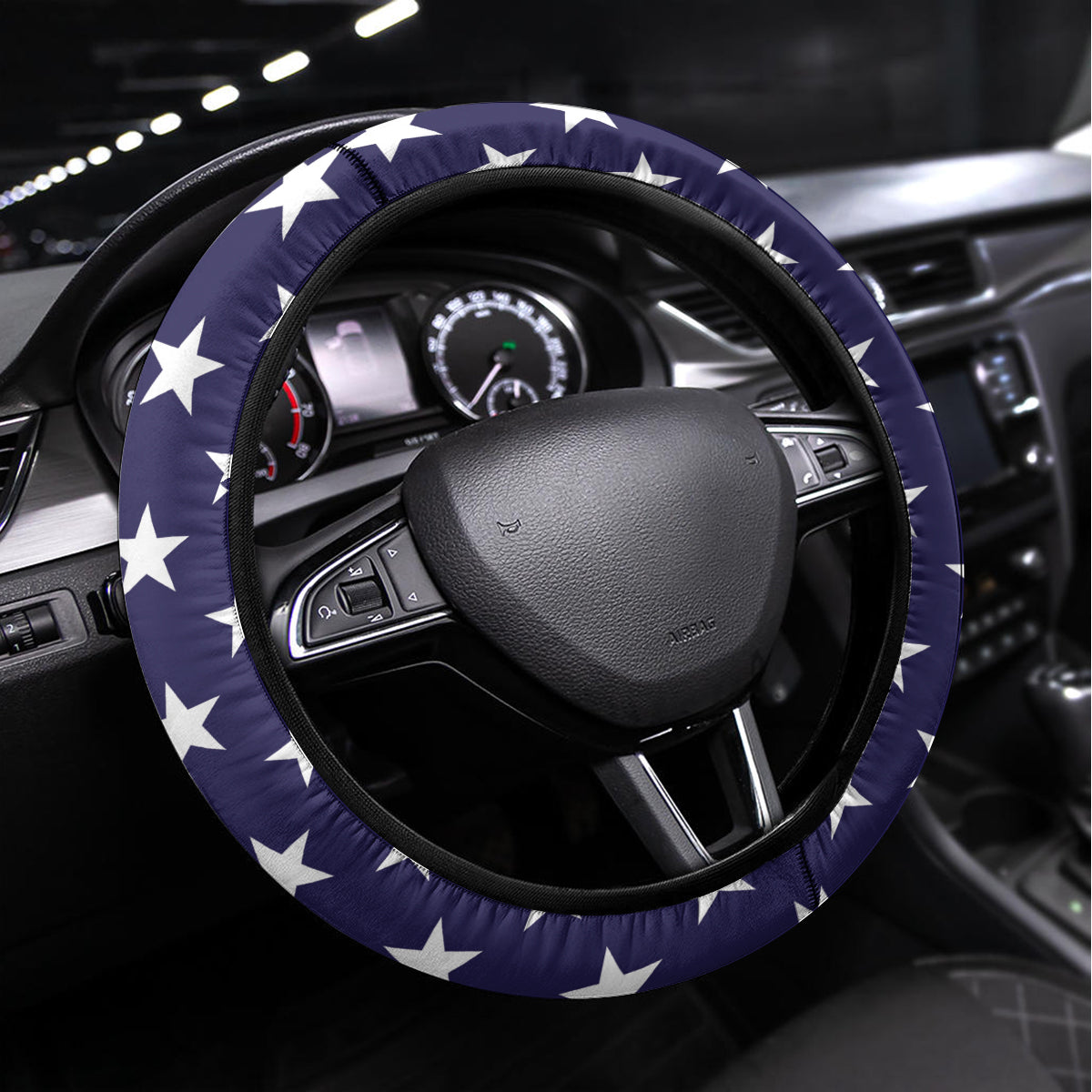 United States Cricket World Cup 2024 Steering Wheel Cover USA Badge Eagle Make Champions - Wonder Print Shop