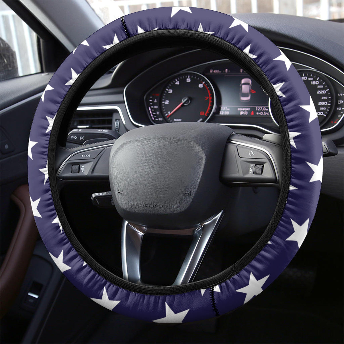 United States Cricket World Cup 2024 Steering Wheel Cover USA Badge Eagle Make Champions - Wonder Print Shop