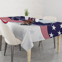 United States Cricket World Cup 2024 Tablecloth USA Badge Eagle Make Champions - Wonder Print Shop