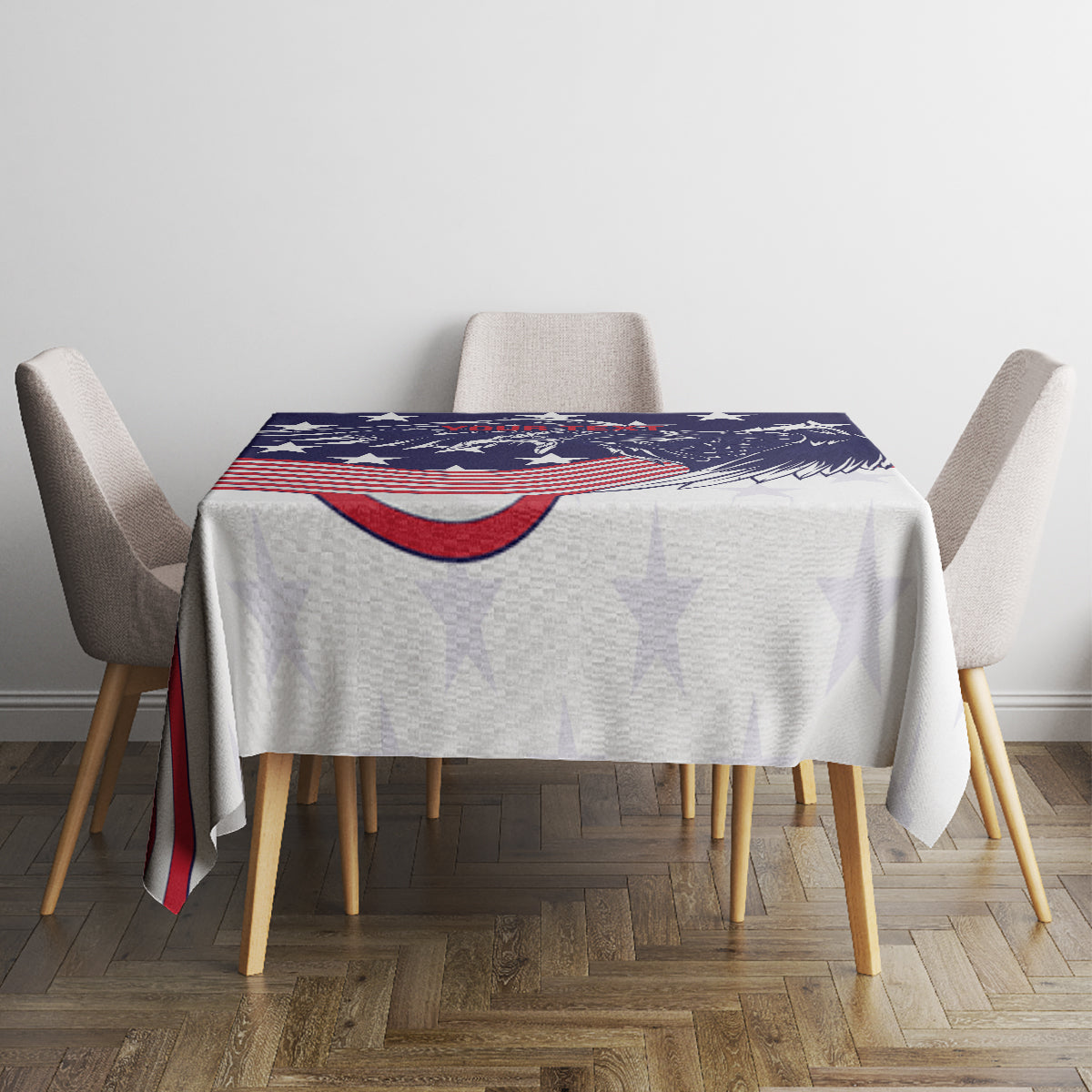 United States Cricket World Cup 2024 Tablecloth USA Badge Eagle Make Champions - Wonder Print Shop