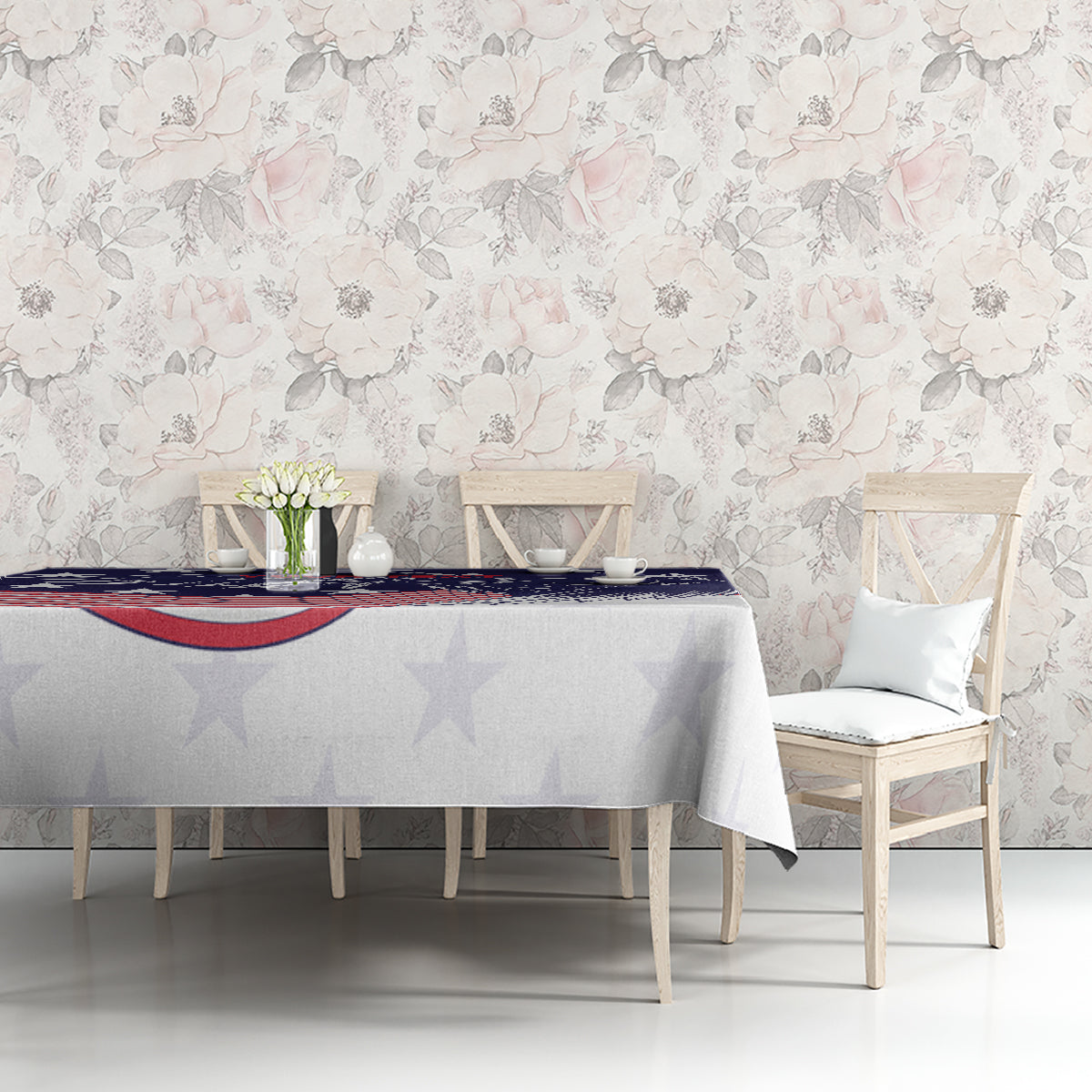 United States Cricket World Cup 2024 Tablecloth USA Badge Eagle Make Champions - Wonder Print Shop