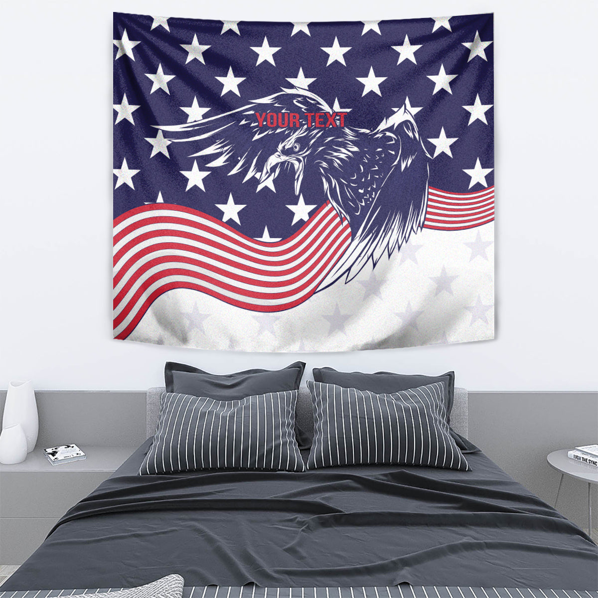 United States Cricket World Cup 2024 Tapestry USA Badge Eagle Make Champions - Wonder Print Shop