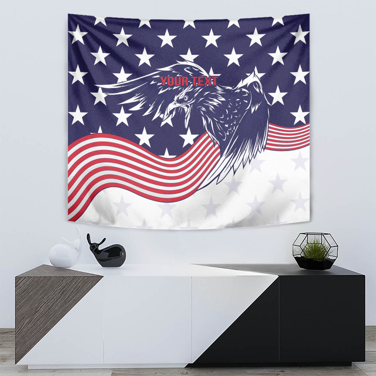 United States Cricket World Cup 2024 Tapestry USA Badge Eagle Make Champions - Wonder Print Shop