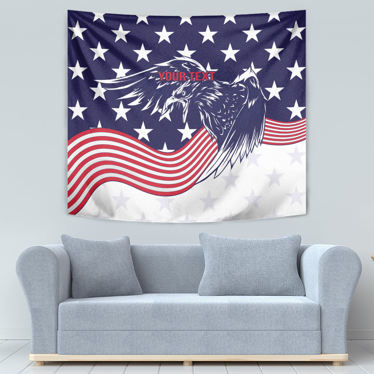 United States Cricket World Cup 2024 Tapestry USA Badge Eagle Make Champions - Wonder Print Shop