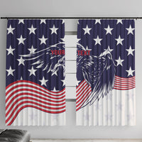 United States Cricket World Cup 2024 Window Curtain USA Badge Eagle Make Champions - Wonder Print Shop