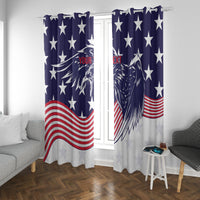 United States Cricket World Cup 2024 Window Curtain USA Badge Eagle Make Champions - Wonder Print Shop