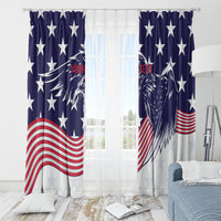 United States Cricket World Cup 2024 Window Curtain USA Badge Eagle Make Champions - Wonder Print Shop