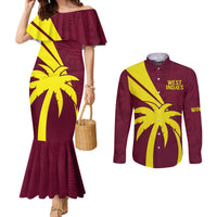 West Indies Cricket World Cup 2024 Couples Matching Mermaid Dress and Long Sleeve Button Shirt Windies Make Champions