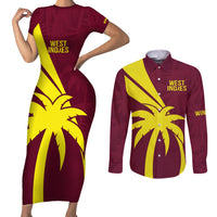 West Indies Cricket World Cup 2024 Couples Matching Short Sleeve Bodycon Dress and Long Sleeve Button Shirt Windies Make Champions LT9 - Wonder Print Shop