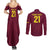 West Indies Cricket World Cup 2024 Couples Matching Summer Maxi Dress and Long Sleeve Button Shirt Windies Make Champions LT9 - Wonder Print Shop