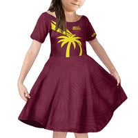 West Indies Cricket World Cup 2024 Family Matching Off The Shoulder Long Sleeve Dress and Hawaiian Shirt Windies Make Champions - Wonder Print Shop