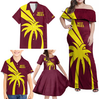 West Indies Cricket World Cup 2024 Family Matching Off Shoulder Maxi Dress and Hawaiian Shirt Windies Make Champions LT9 - Wonder Print Shop