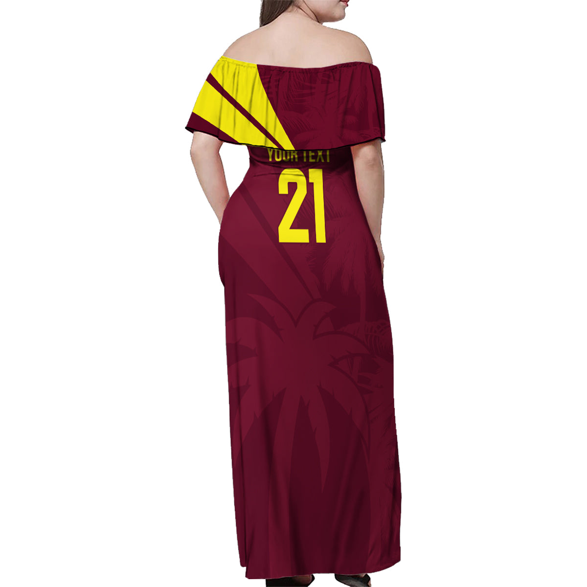 West Indies Cricket World Cup 2024 Family Matching Off Shoulder Maxi Dress and Hawaiian Shirt Windies Make Champions LT9 - Wonder Print Shop