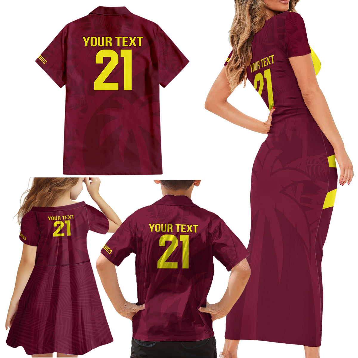 West Indies Cricket World Cup 2024 Family Matching Short Sleeve Bodycon Dress and Hawaiian Shirt Windies Make Champions - Wonder Print Shop