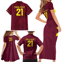West Indies Cricket World Cup 2024 Family Matching Short Sleeve Bodycon Dress and Hawaiian Shirt Windies Make Champions - Wonder Print Shop