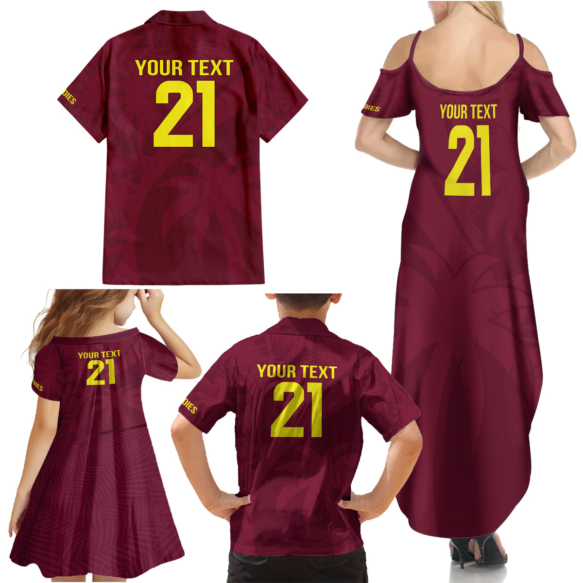 West Indies Cricket World Cup 2024 Family Matching Summer Maxi Dress and Hawaiian Shirt Windies Make Champions - Wonder Print Shop