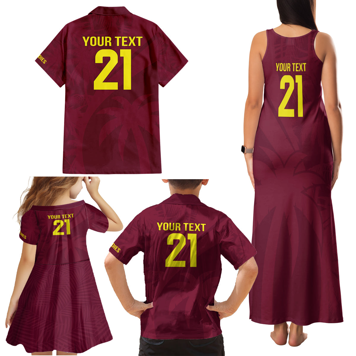 West Indies Cricket World Cup 2024 Family Matching Tank Maxi Dress and Hawaiian Shirt Windies Make Champions - Wonder Print Shop