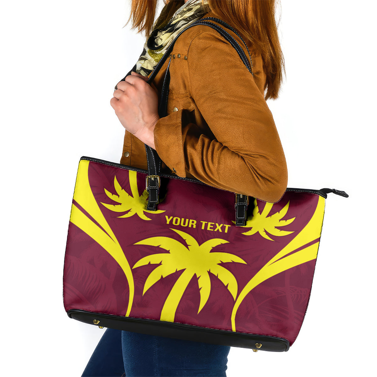 West Indies Cricket World Cup 2024 Leather Tote Bag Windies Make Champions - Wonder Print Shop