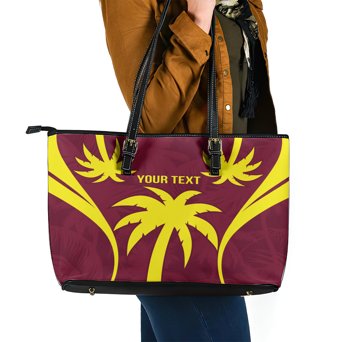 West Indies Cricket World Cup 2024 Leather Tote Bag Windies Make Champions - Wonder Print Shop
