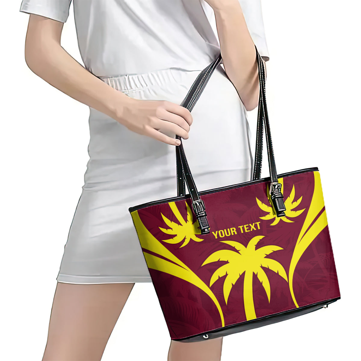 West Indies Cricket World Cup 2024 Leather Tote Bag Windies Make Champions - Wonder Print Shop