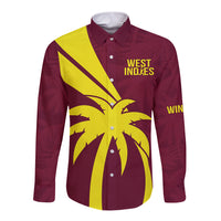West Indies Cricket World Cup 2024 Long Sleeve Button Shirt Windies Make Champions - Wonder Print Shop