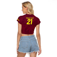 West Indies Cricket World Cup 2024 Raglan Cropped T Shirt Windies Make Champions - Wonder Print Shop