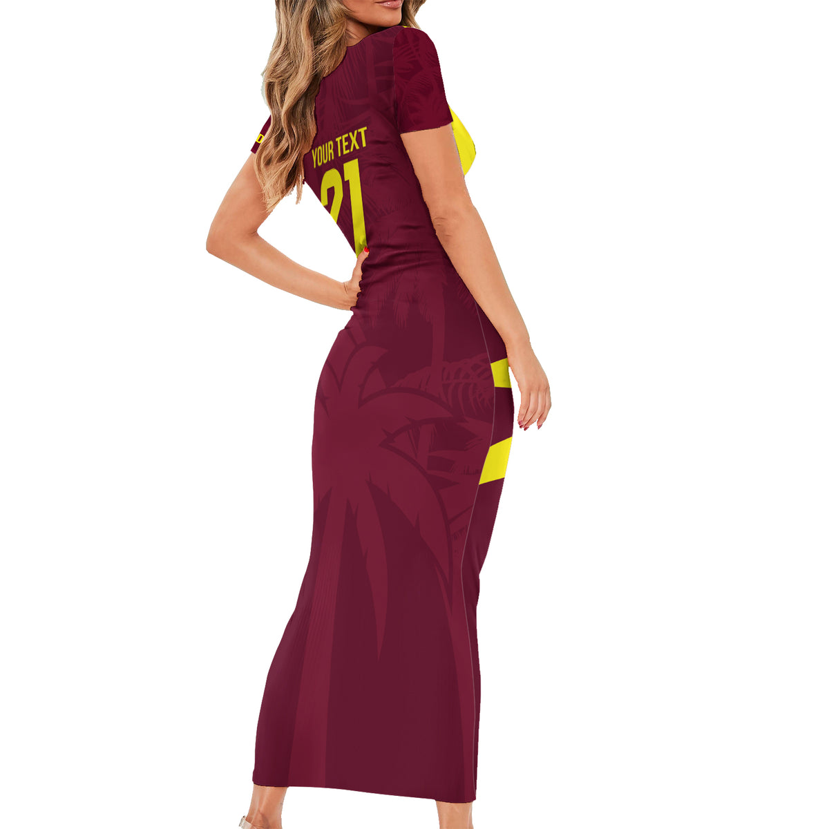 West Indies Cricket World Cup 2024 Short Sleeve Bodycon Dress Windies Make Champions - Wonder Print Shop