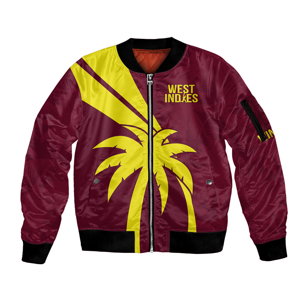 West Indies Cricket World Cup 2024 Sleeve Zip Bomber Jacket Windies Make Champions - Wonder Print Shop